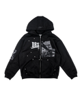 DESTROY RACISM (SWALLOW YOUR PRIDE) APPLIQUE HOODIE