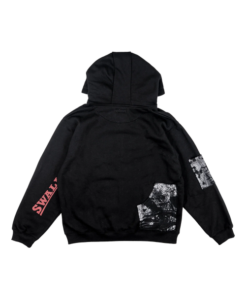 DESTROY RACISM (SWALLOW YOUR PRIDE) APPLIQUE HOODIE