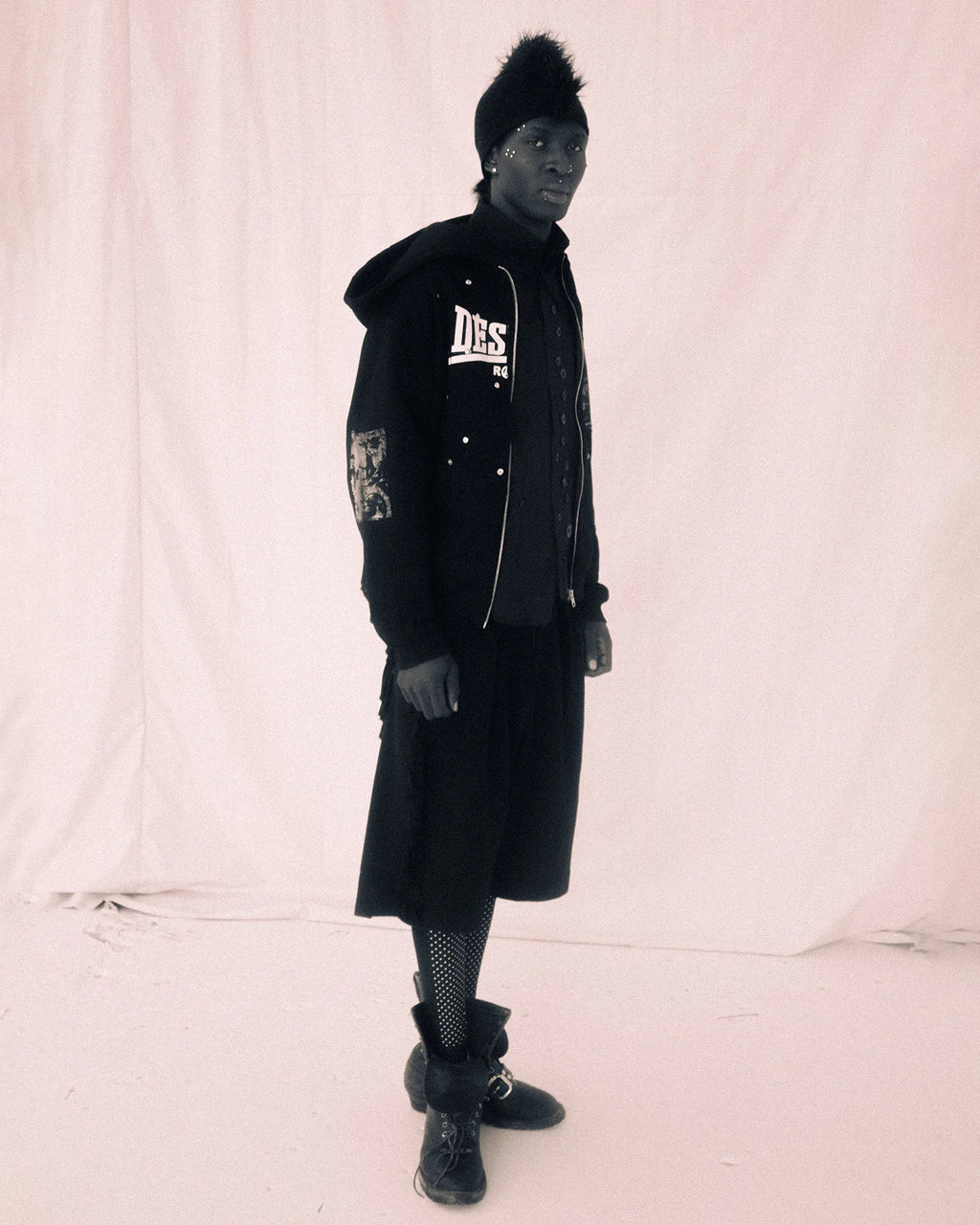 DESTROY RACISM (SWALLOW YOUR PRIDE) APPLIQUE HOODIE