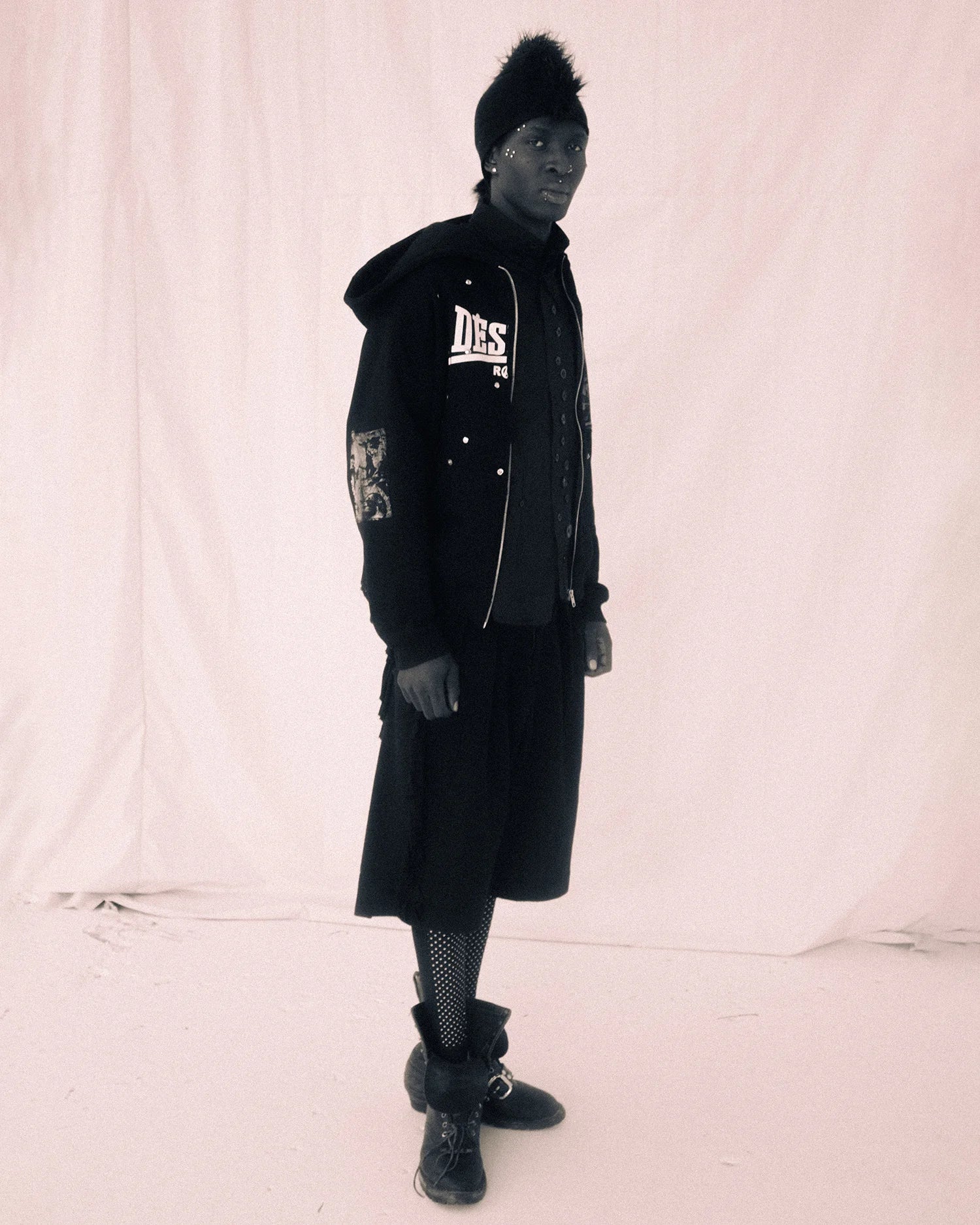DESTROY RACISM (SWALLOW YOUR PRIDE) APPLIQUE HOODIE