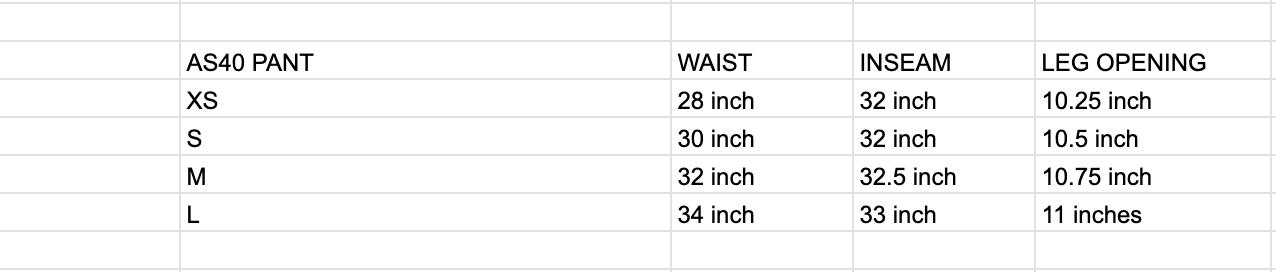 AS-40 PANT