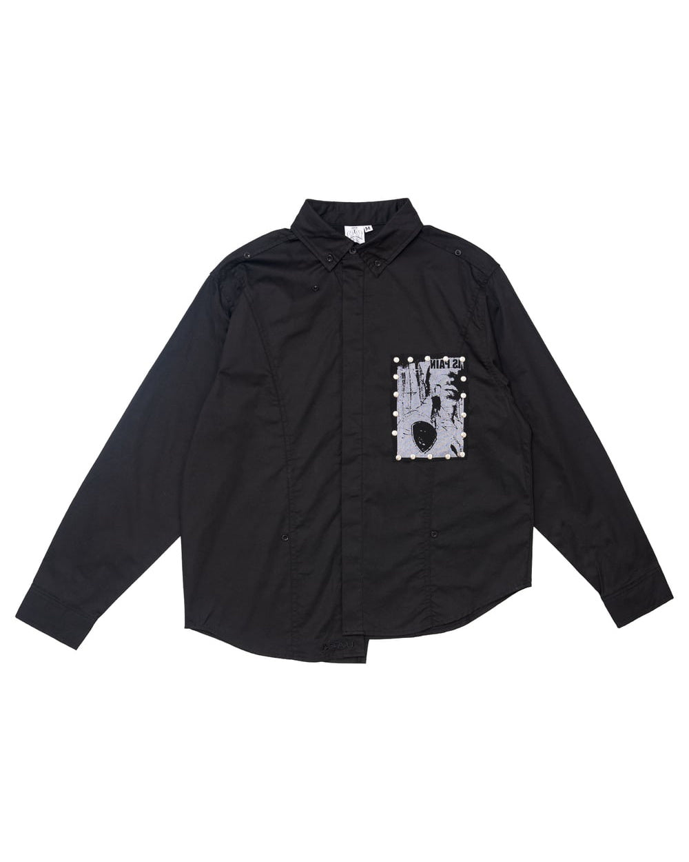 IS PAIN APPLIQUE WRAP SHIRT