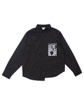 IS PAIN APPLIQUE WRAP SHIRT